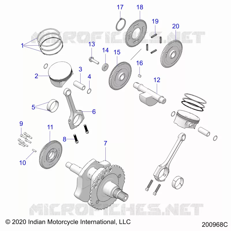 ENGINE, PISTON AND ALBERO MOTORE