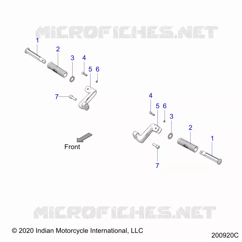 CHASSIS, FOOTPEG, PASSENGER