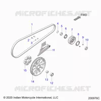 TRASMISSIONE, DRIVE SPROCKET, BELT AND GUARD