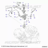 MOTORE, IGNITION, THERMOSTAT HOUSING ASM.