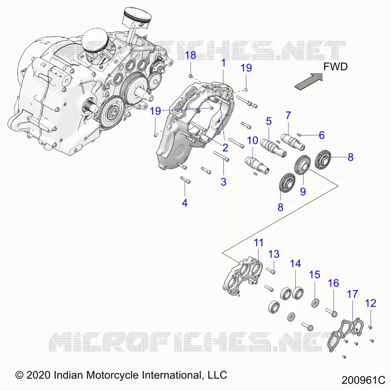 MOTORE, CAM SHAFTS AND GEARS