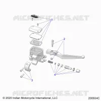 FRENO ANTERIORE, LEVER AND MASTER CYLINDER