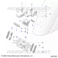 BODY, TAILLIGHT, LICENSE PLATE BRACKET