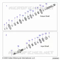 TRASMISSIONE, INPUT/OUTPUT SHAFT ASM.