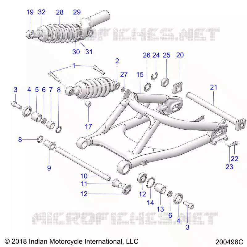 SUSPENSION,REAR SWING ARM/SHOCK