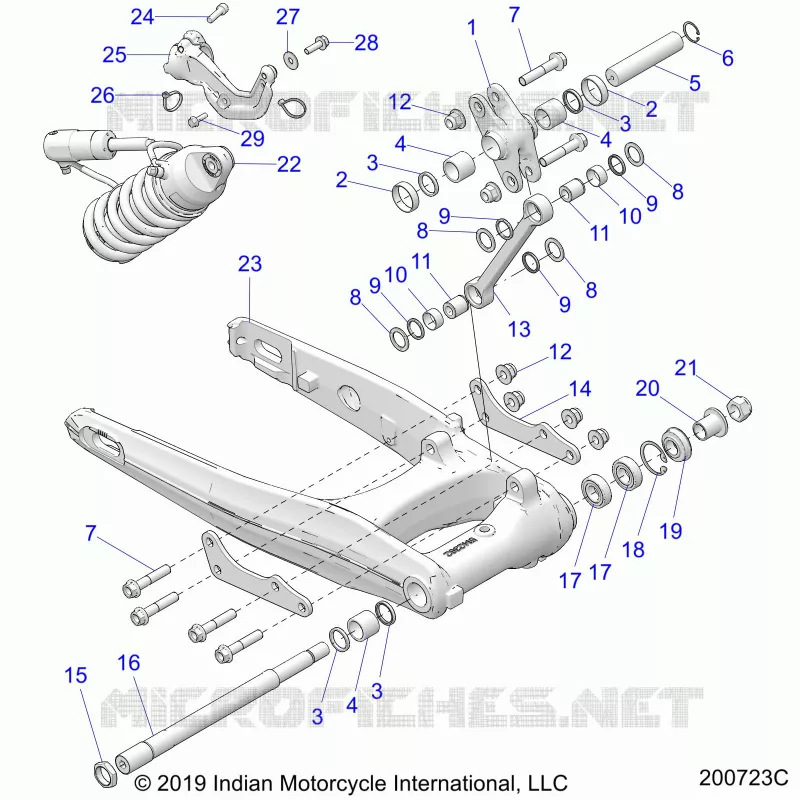 SOSPENSIONE POSTERIORE ASM., SWING ARM AND SHOCK