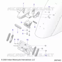TARGA SUPPORTO/REAR LIGHT HOUSING