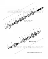 TRASMISSIONE, INPUT/OUTPUT SHAFT ASM.