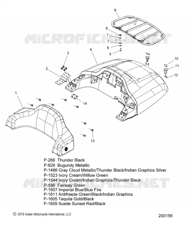 TRONCO LID AND BACKREST ASM.