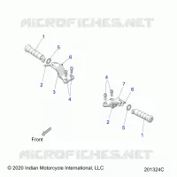 CHASSIS, FOOTPEGS, PASSENGER