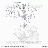 MOTORE, IGNITION, THERMOSTAT HOUSING ASM.