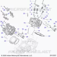 ENGINE, TESTA CILINDRO, CAMSHAFT AND VALVE ASM.
