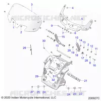 CARENATURA ASM, WINDSHIELD MOUNT