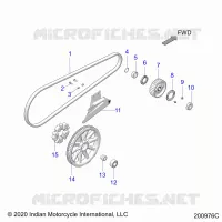 TRASMISSIONE, DRIVE SPROCKET, BELT AND GUARD