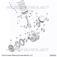 ENGINE, PISTON AND ALBERO MOTORE ASM.