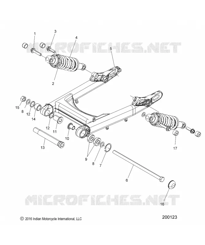 SOSPENSIONE POSTERIORE ASM., SWING ARM AND SHOCKS
