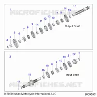 TRASMISSIONE, INPUT/OUTPUT SHAFT ASM.