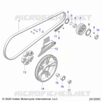 TRASMISSIONE, DRIVE SPROCKET, BELT AND GUARD