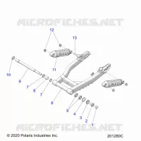 SOSPENSIONE POSTERIORE ASM., SWING ARM AND SHOCKS