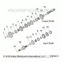TRASMISSIONE, INPUT/OUTPUT SHAFT ASM.