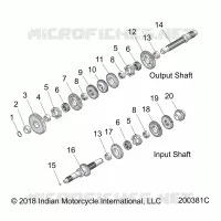 TRASMISSIONE, INPUT/OUTPUT SHAFT ASM.