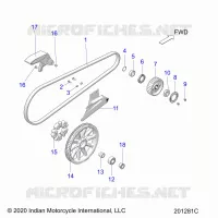 TRASMISSIONE, DRIVE SPROCKET, BELT AND GUARD