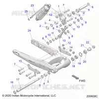 SOSPENSIONE POSTERIORE ASM., SWING ARM AND SHOCK