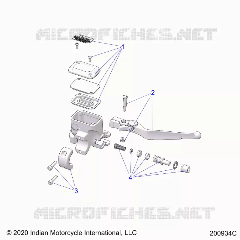 FRENO ANTERIORE, LEVER AND MASTER CYLINDER