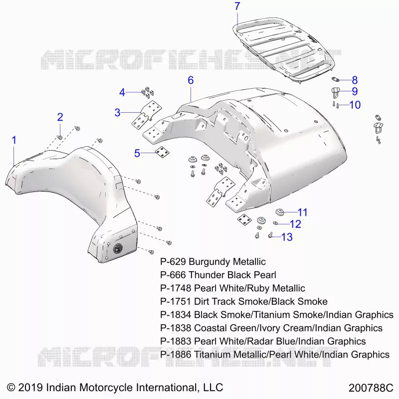 TRONCO LID AND BACKREST ASM.