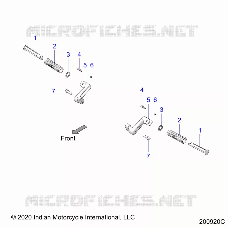 CHASSIS, FOOTPEG, PASSENGER