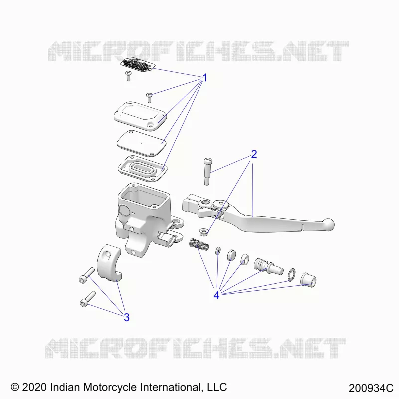 FRENO ANTERIORE, LEVER AND MASTER CYLINDER