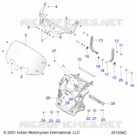 CARENATURA ASM, WINDSHIELD MOUNT
