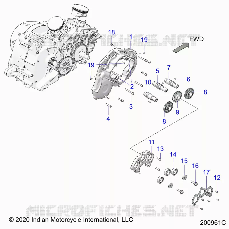 MOTORE, CAM SHAFTS AND GEARS