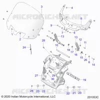 CARENATURA ASM, WINDSHIELD MOUNT