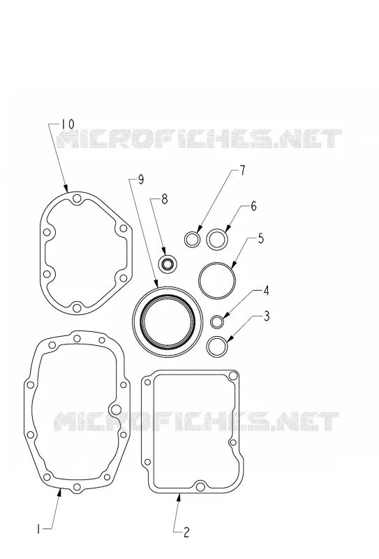 DRIVE TRAIN, TRANSMISSION GASKET AND SEAL KIT - N131C/D/V ALL OPTIONS (INDIANGASKETKITTRAN12CC)