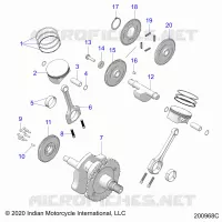 ENGINE, PISTON AND ALBERO MOTORE