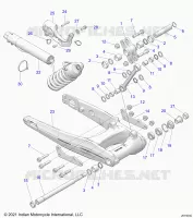 SOSPENSIONE POSTERIORE ASM., SWING ARM AND SHOCK (E-PRELOAD)