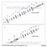 TRASMISSIONE, INPUT/OUTPUT SHAFT ASM.