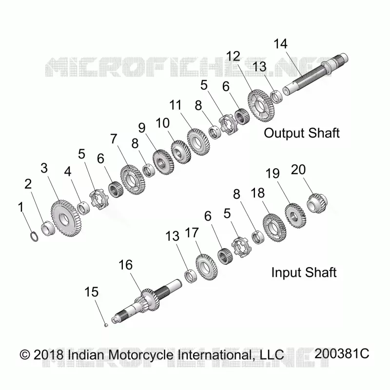 TRASMISSIONE, INPUT/OUTPUT SHAFT ASM.