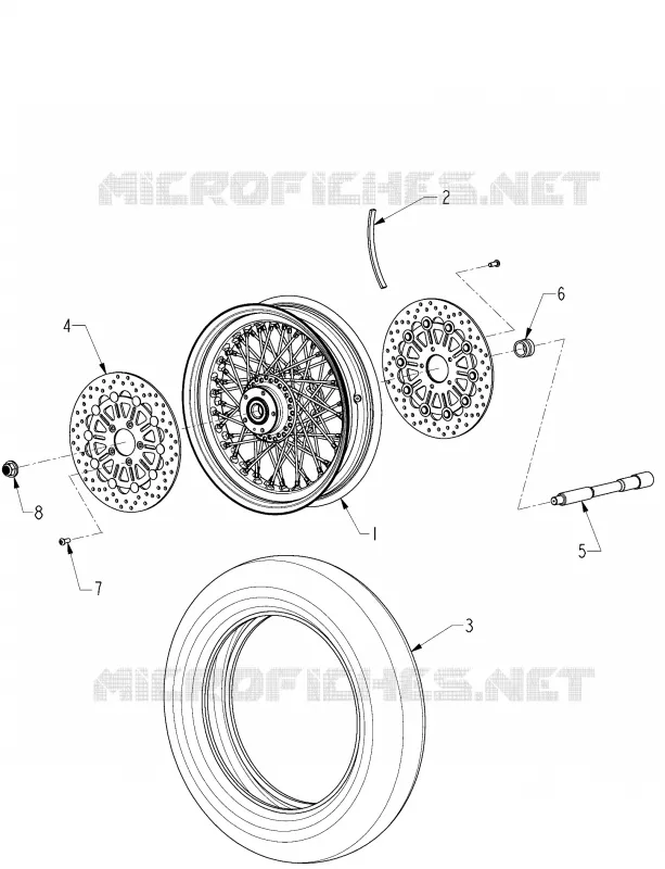FRONT WHEEL ASSEMBLY - N131C/D/V ALL OPTIONS (INDIANWHEELFRT12CC)