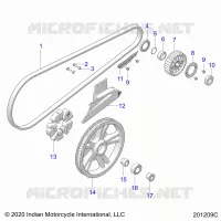 TRASMISSIONE, DRIVE SPROCKET, BELT AND GUARD