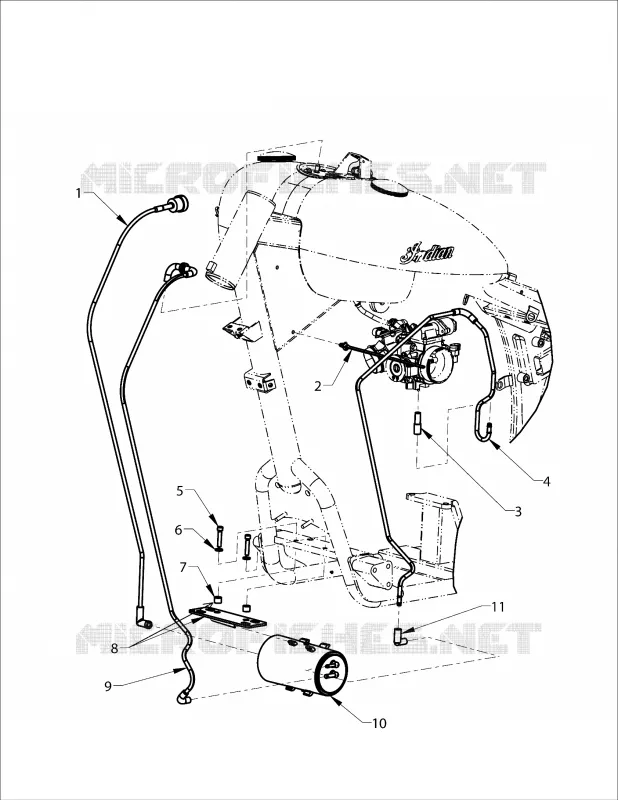 FUEL SYSTEM, EVAP SYSTEM (CA) - N121C/V/D ALL OPTIONS (INDIANEMISSIONS12CC)
