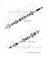TRASMISSIONE, INPUT/OUTPUT SHAFT ASM.