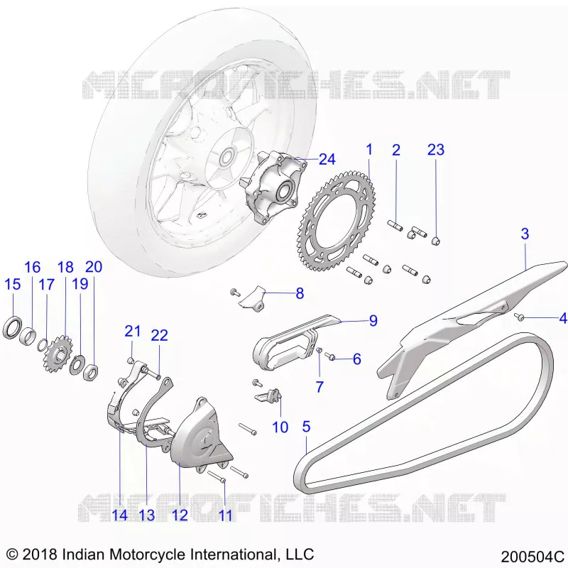 TRASMISSIONE, SPROCKETS, GUARDS AND CHAIN