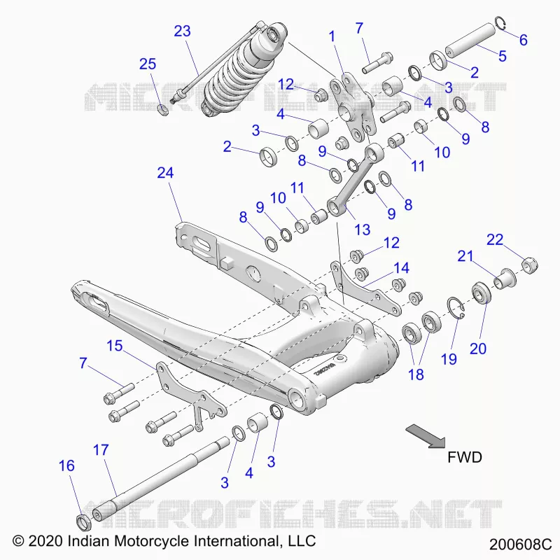 SOSPENSIONE POSTERIORE ASM., SWING ARM AND SHOCK