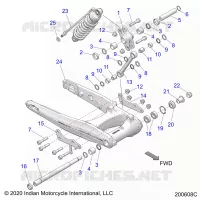 SOSPENSIONE POSTERIORE ASM., SWING ARM AND SHOCK