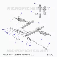 SOSPENSIONE POSTERIORE ASM., SWING ARM AND SHOCKS