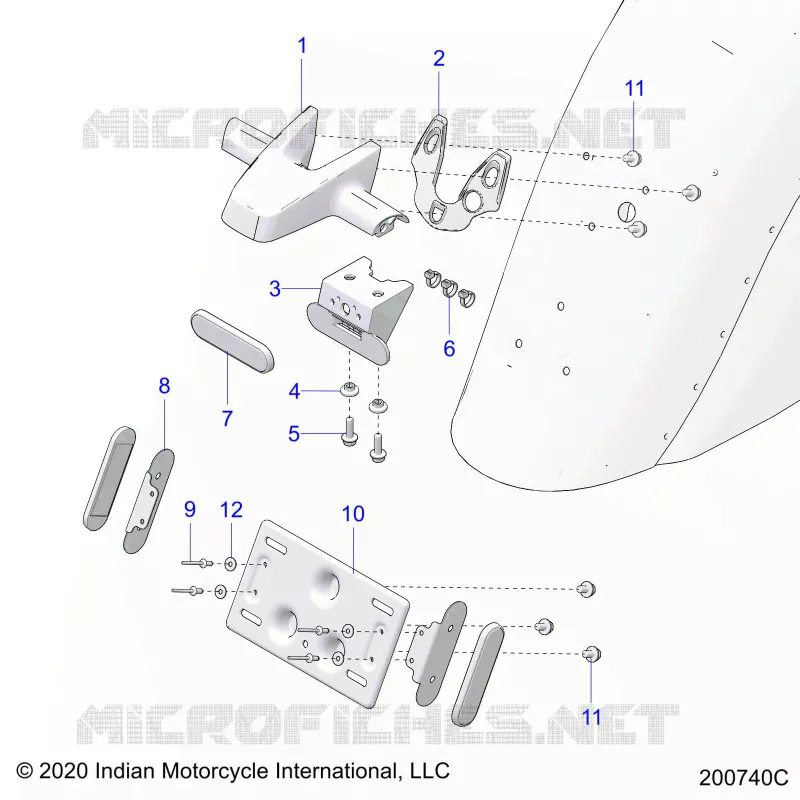TARGA SUPPORTO/REAR LIGHT HOUSING