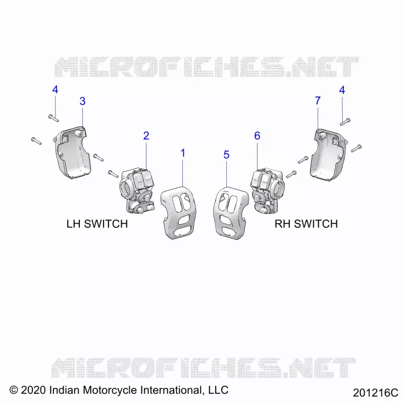 ELETTRICO, SWITCH CONTROLS, LH/RH