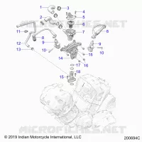 MOTORE, IGNITION, THERMOSTAT HOUSING ASM.